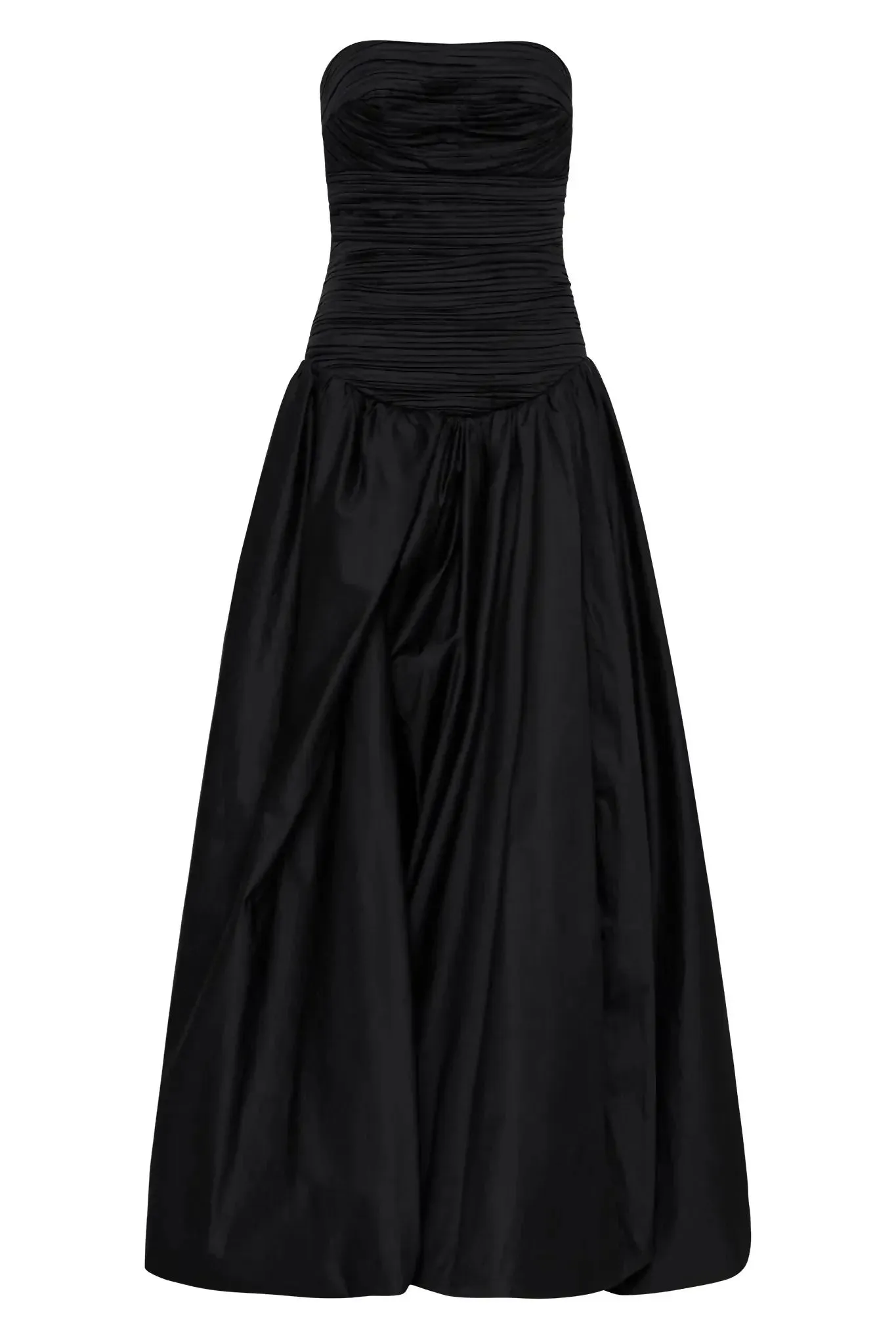Aje Black Violette Bubble Hem Maxi Dress