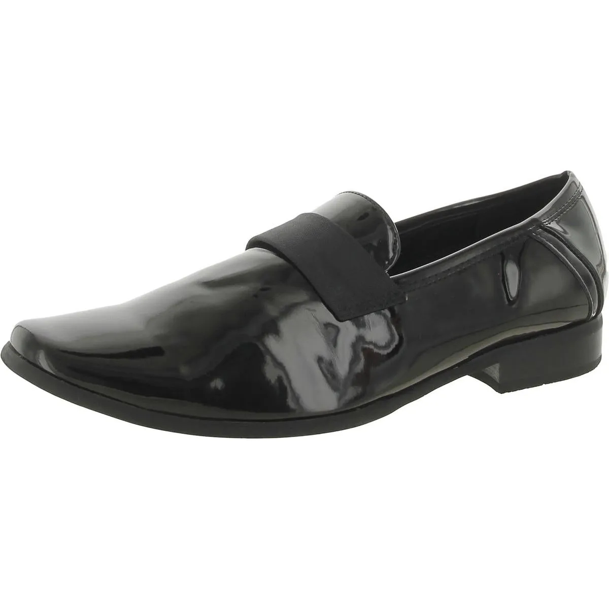 Calvin Klein Bernard Men's Patent Leather Banded Slip On Dress Shoes