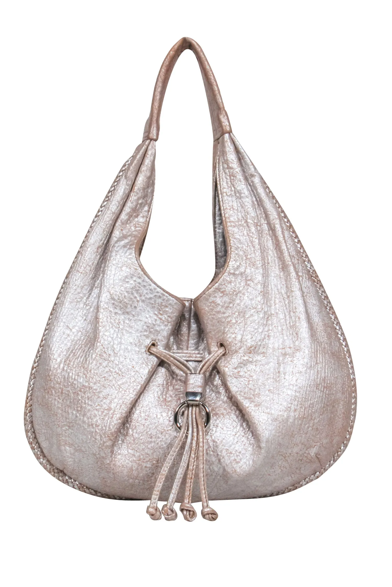 Cole Haan - Beige Metallic Leather Shoulder Bag