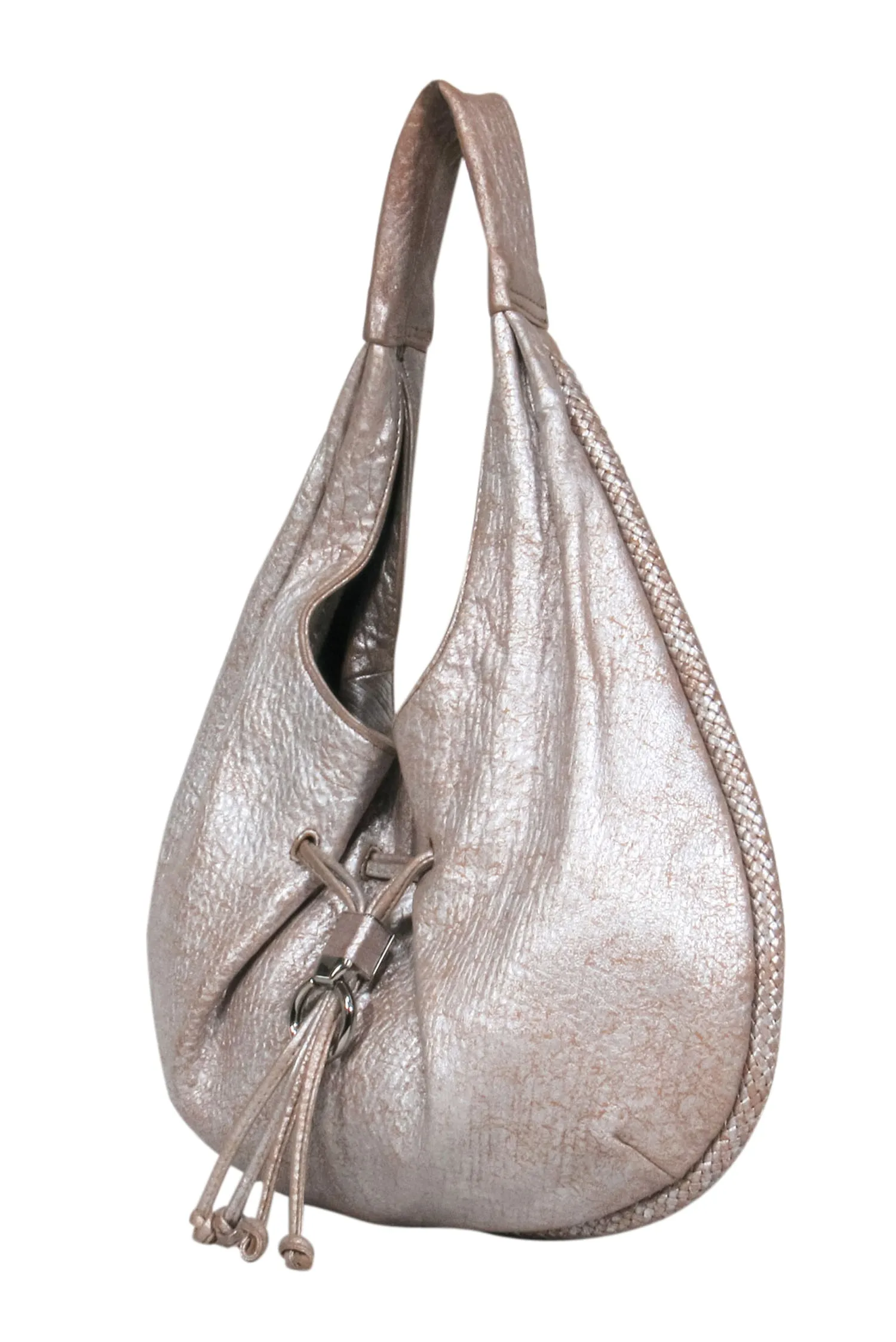 Cole Haan - Beige Metallic Leather Shoulder Bag