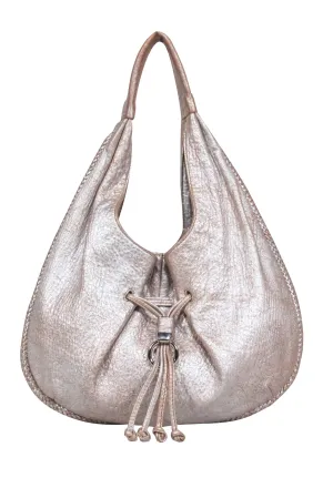 Cole Haan - Beige Metallic Leather Shoulder Bag