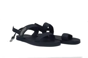 DG Class Men's Black Leather Sandals