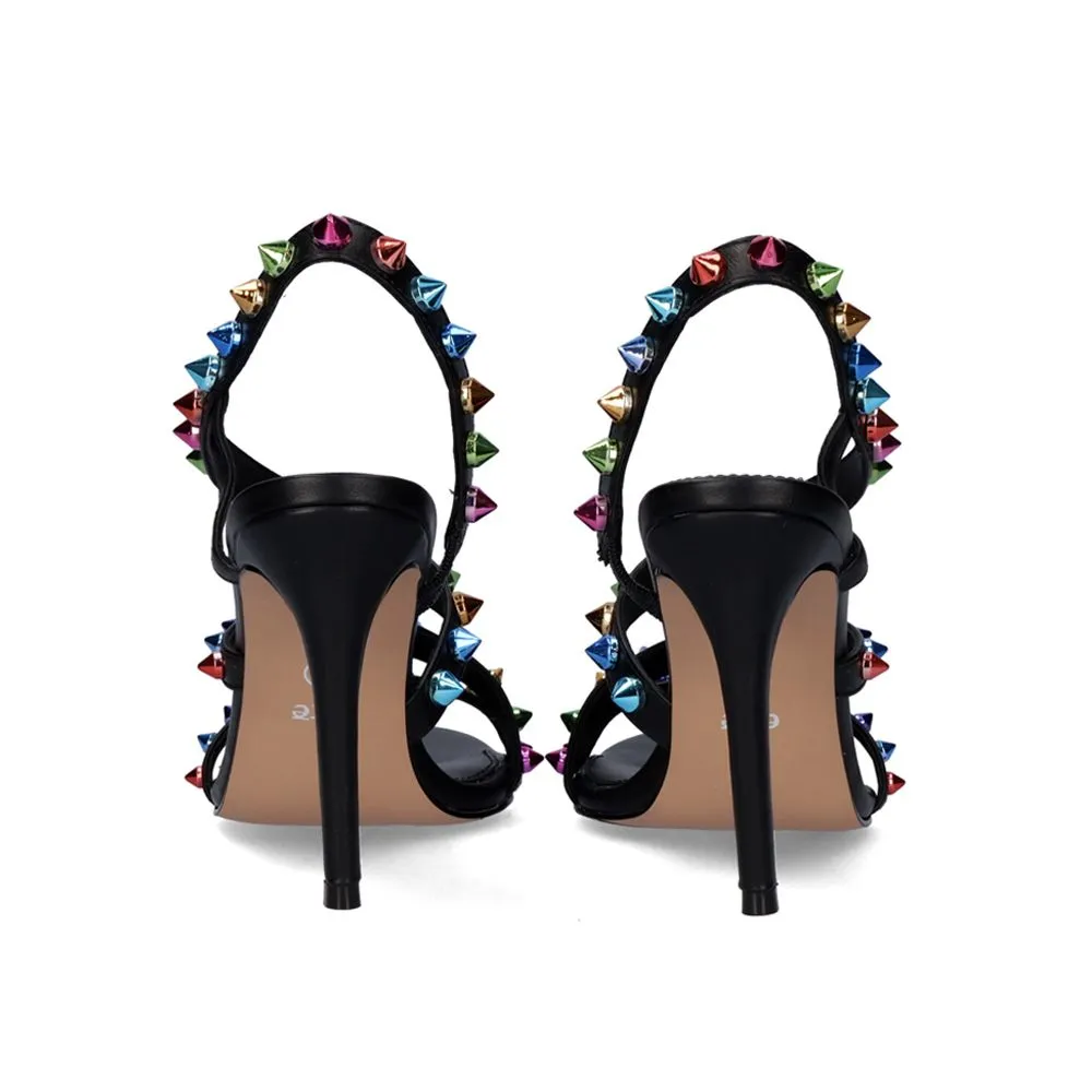 EXE JENNY-700 BLACK HIGH HEEL SANDAL