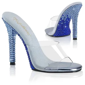 Fabulicious Gala 01DMM Womens 4 1/2" Heel, Bikini Posing Competition Slip-On Mules