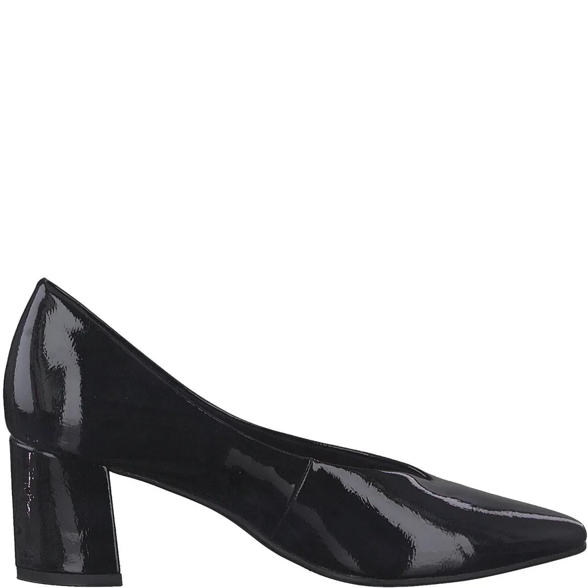 Fancy Glossy Pumps in Black Patent
