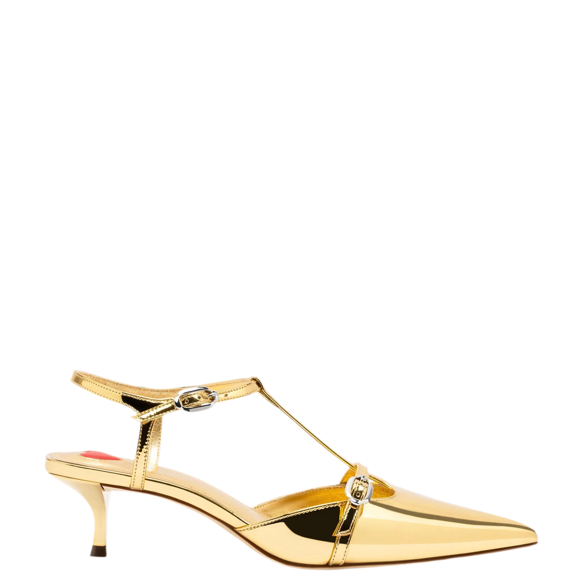 Grace Pump In Gold Specchio by Larroudé