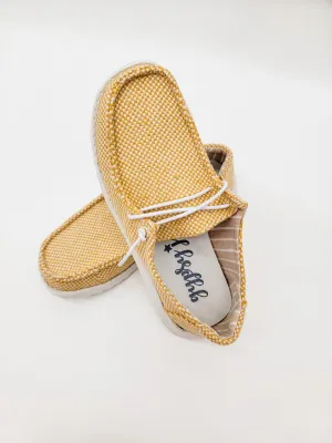Gypsy Jazz Yellow Amelia Boat Shoes
