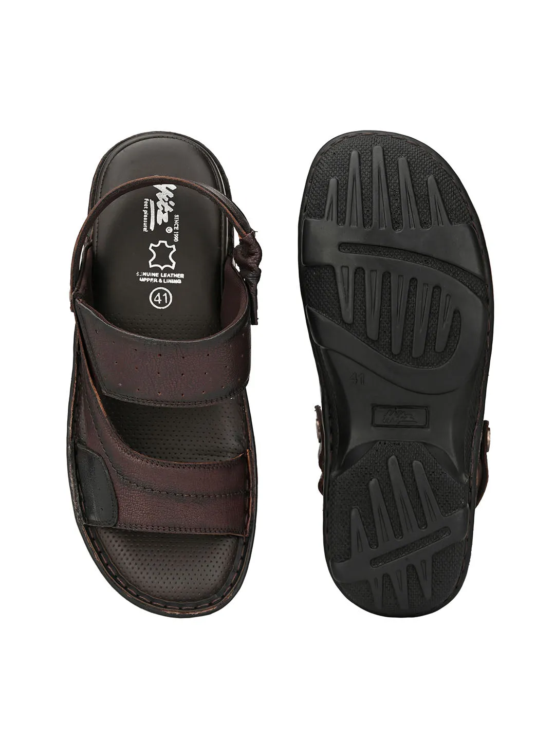 HITZ9247 Men's Totone Leather Daily Wear Slip-On Sandals