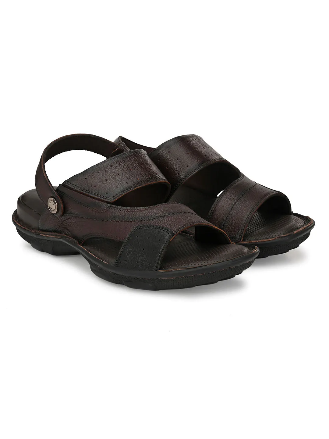 HITZ9247 Men's Totone Leather Daily Wear Slip-On Sandals