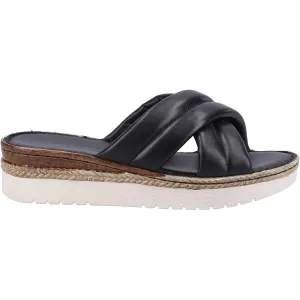 Hush Puppies Womens Samira Leather Mule Sandal Black