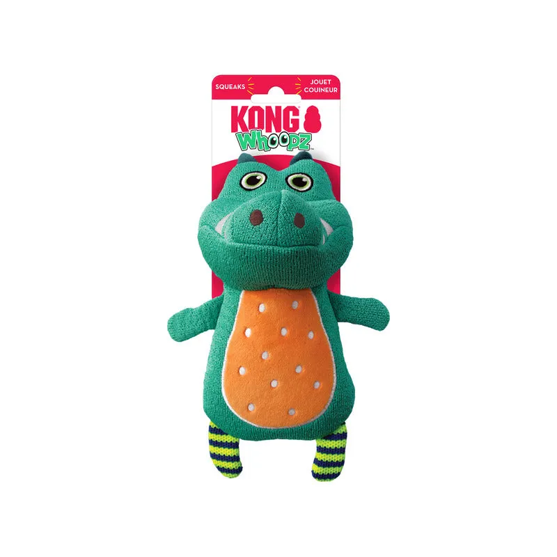 KONG Whoopz Gator Soft Squeaky Toy - Small