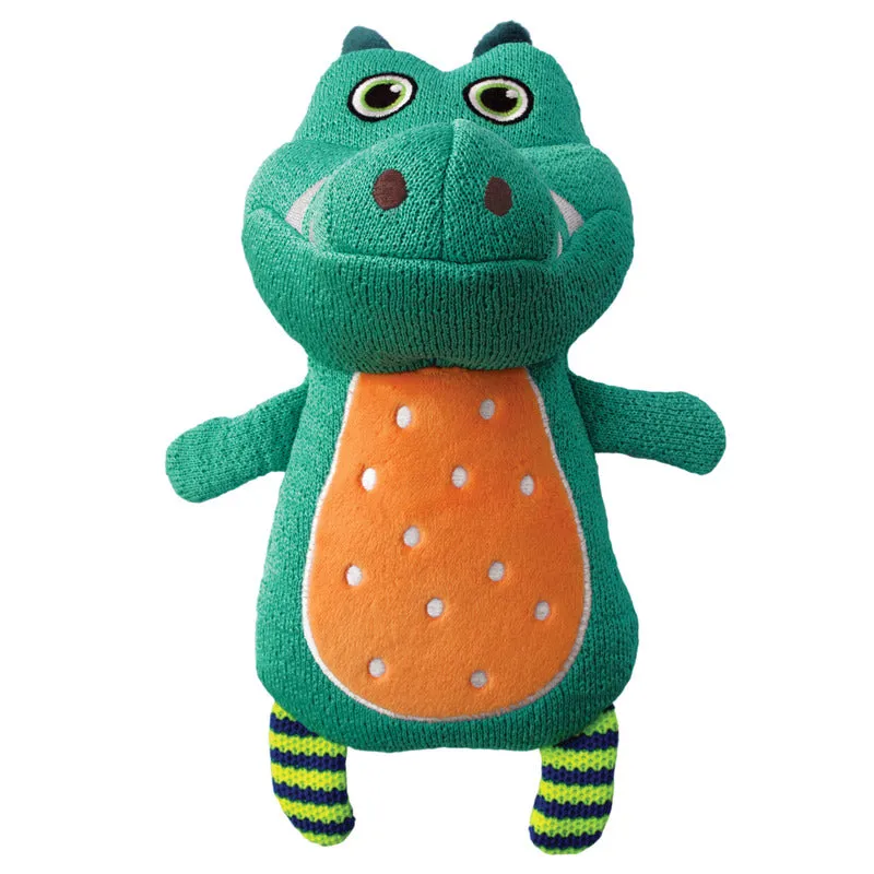 KONG Whoopz Gator Soft Squeaky Toy - Small