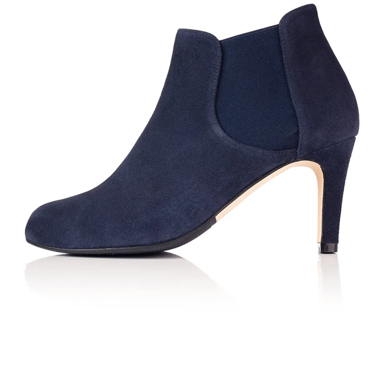 Lily Extra-Wide Fit Boots - Navy Suede