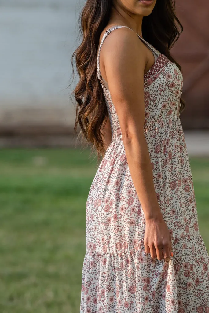 LIVING FREE BEAUTY - Original Boho Chic Floral Maxi Dress