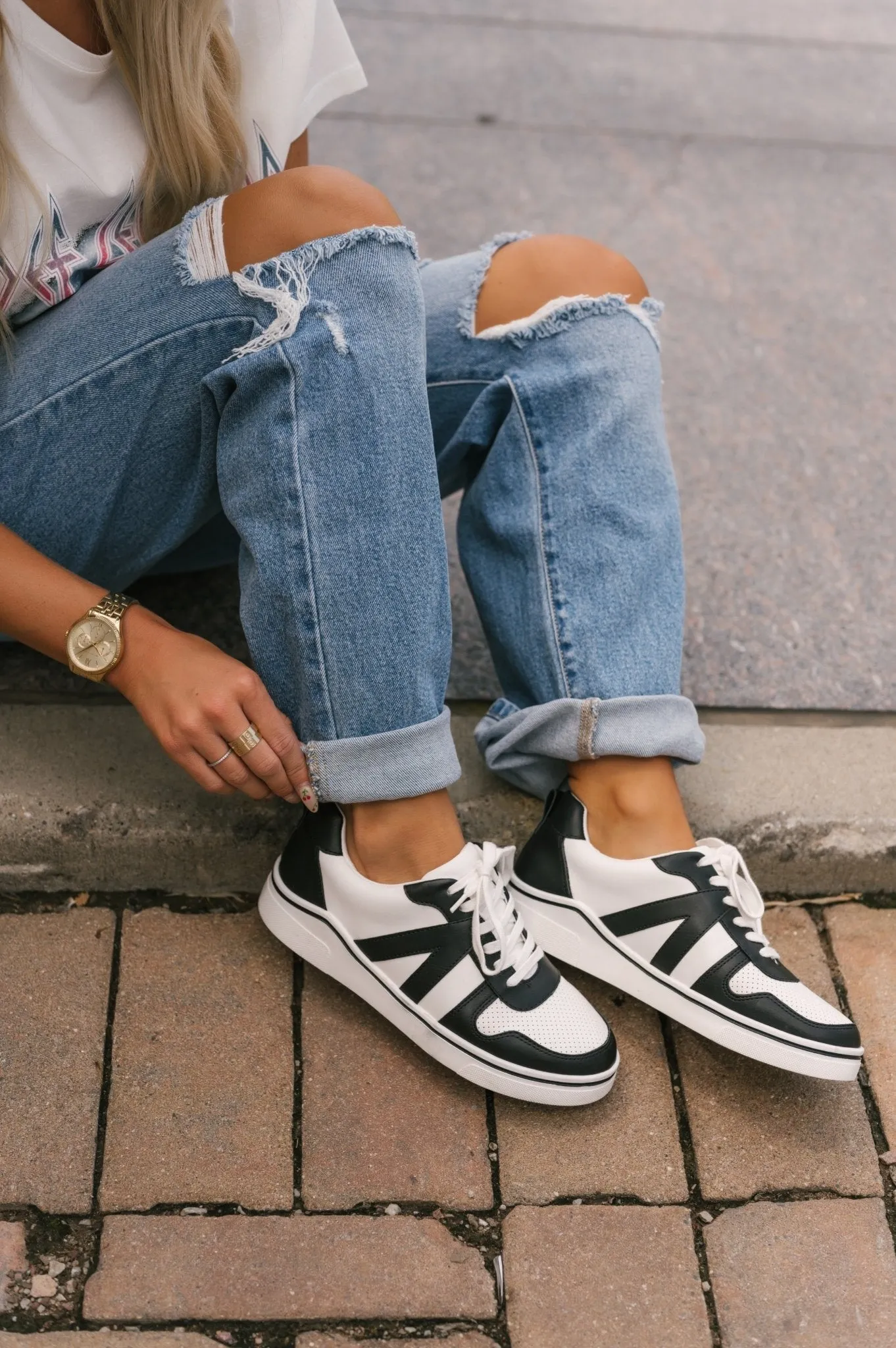 MIA Alta Black & White Sneakers - FINAL SALE