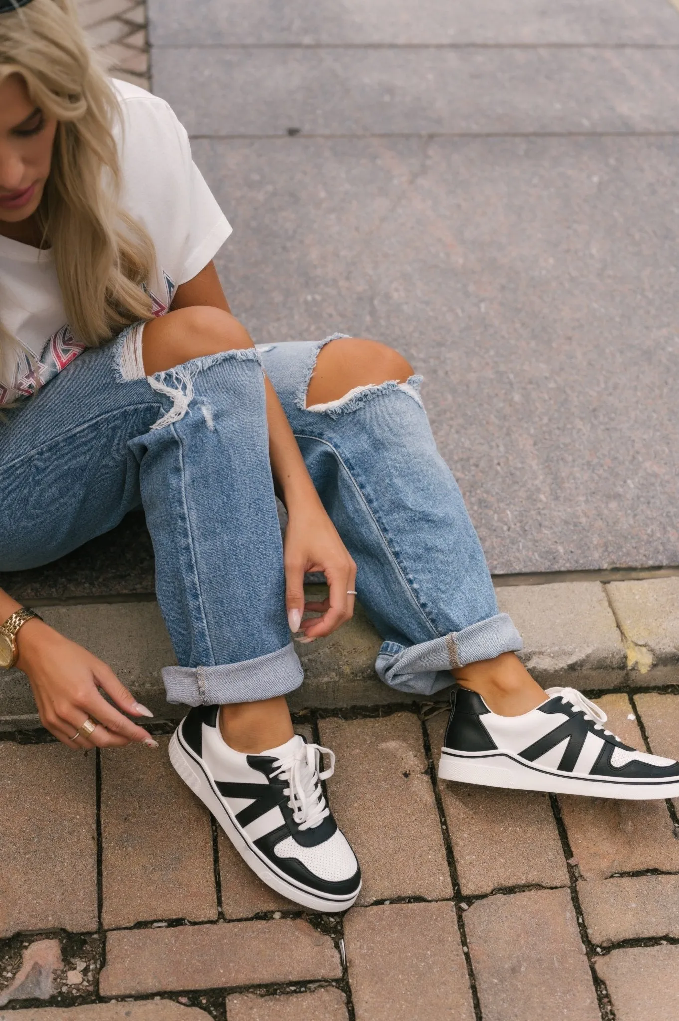 MIA Alta Black & White Sneakers - FINAL SALE