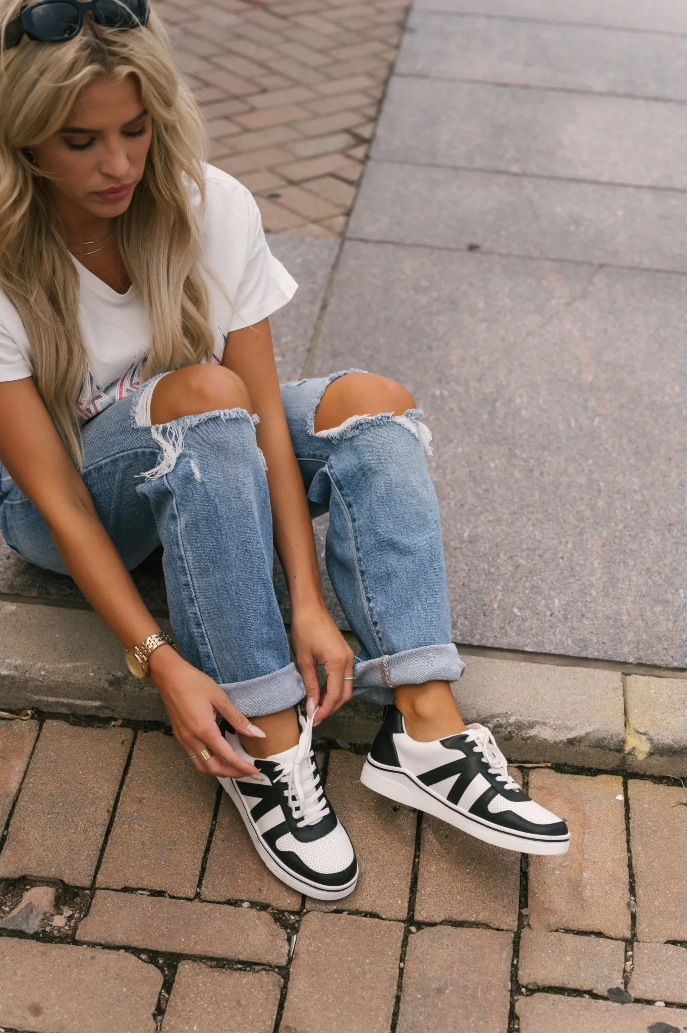 MIA Alta Black & White Sneakers - FINAL SALE