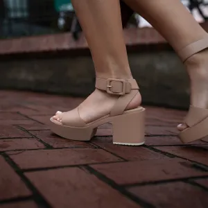 NAKED FEET - ICONOCLAST in ROSETTE Heeled Sandals