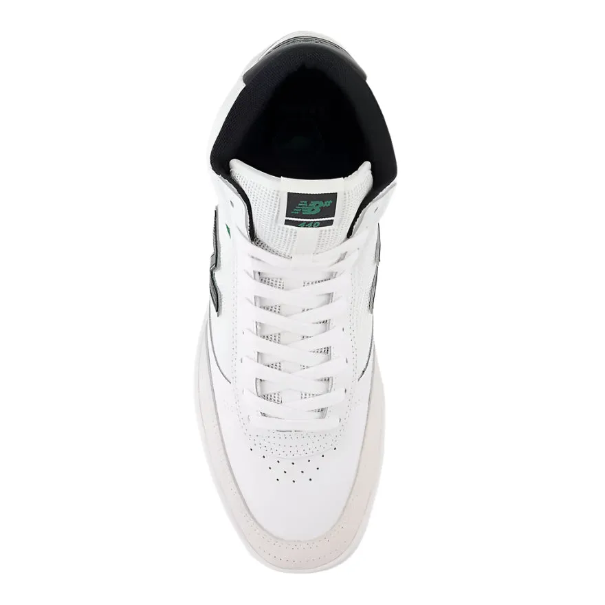 New Balance Numeric 440 High White Black Green Shoes