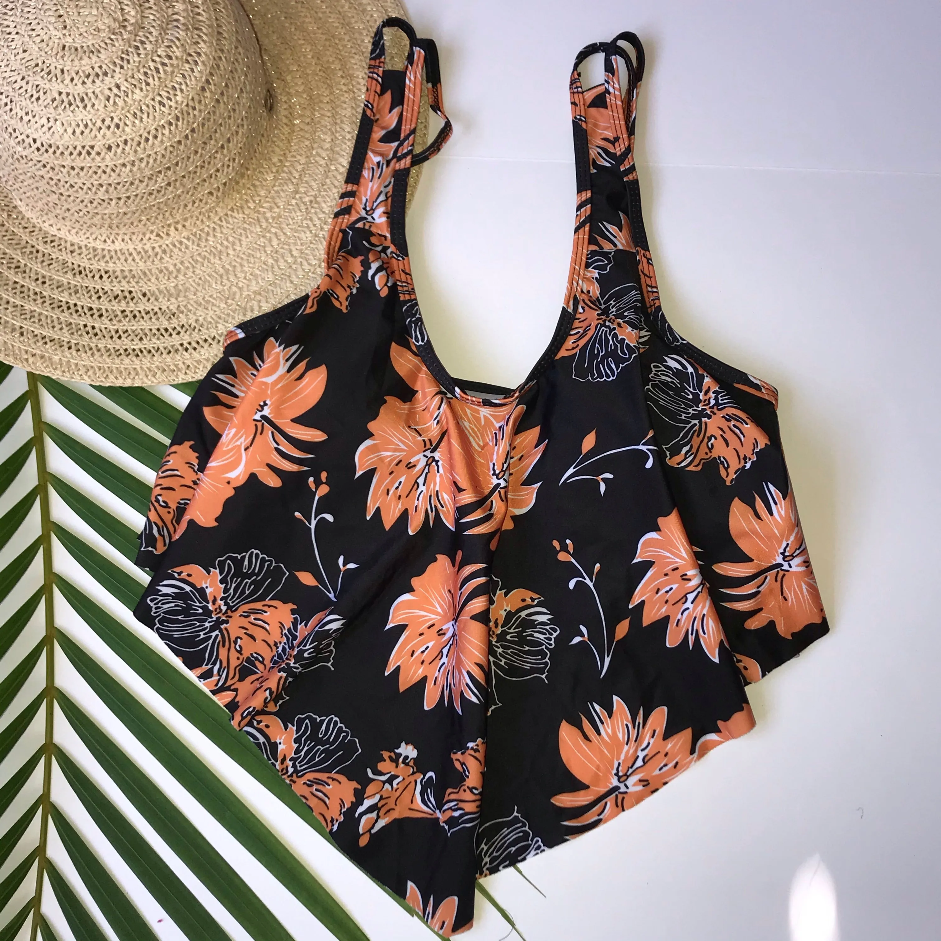 one piece off shoulder ruffled floral swimsuit