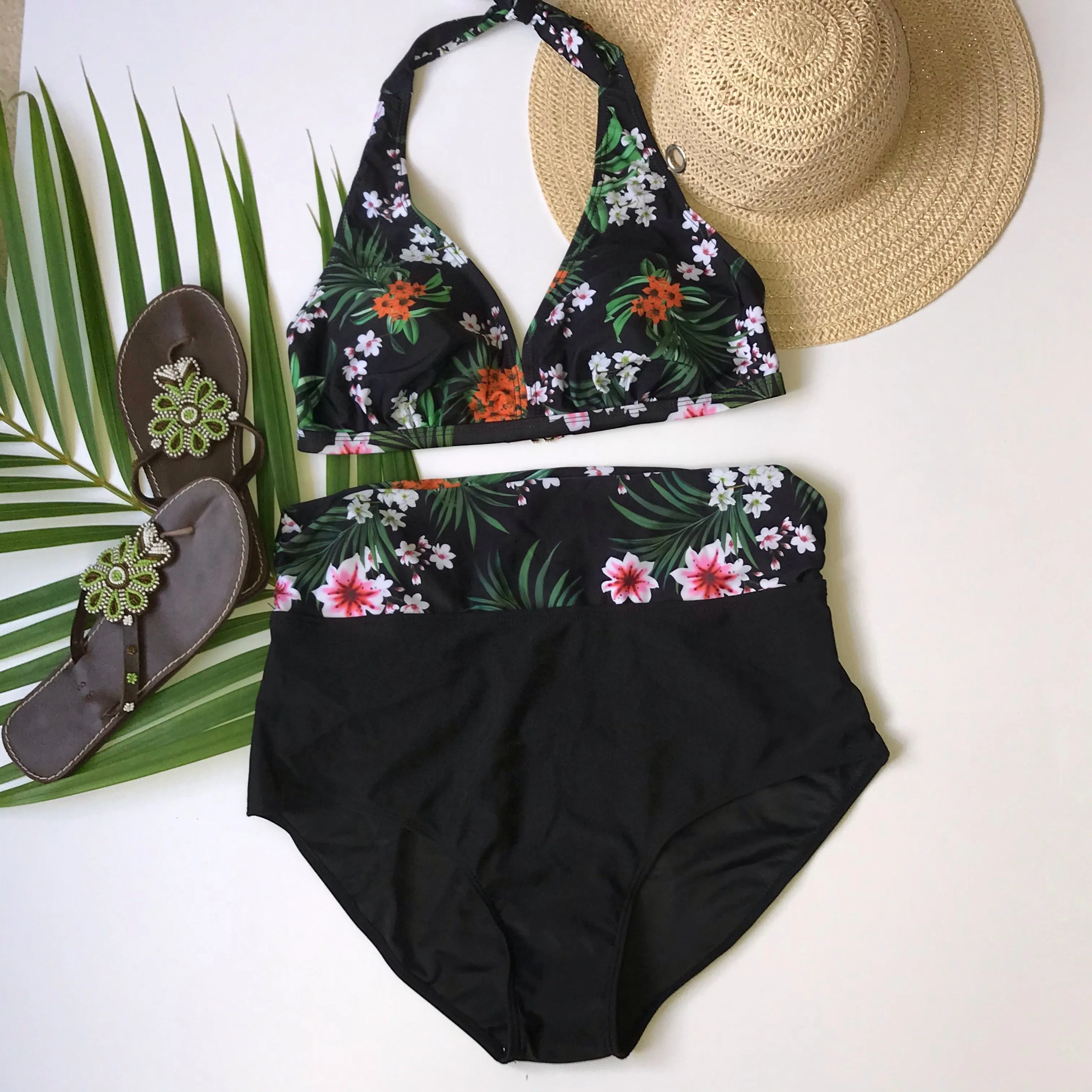 one piece off shoulder ruffled floral swimsuit