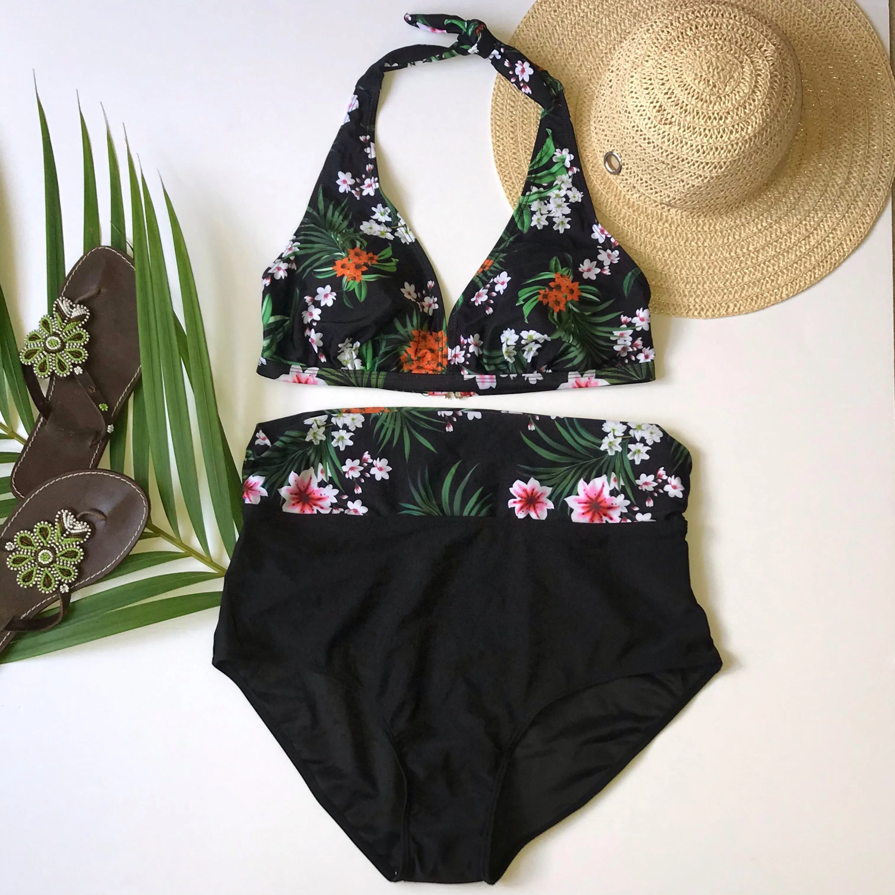 one piece off shoulder ruffled floral swimsuit