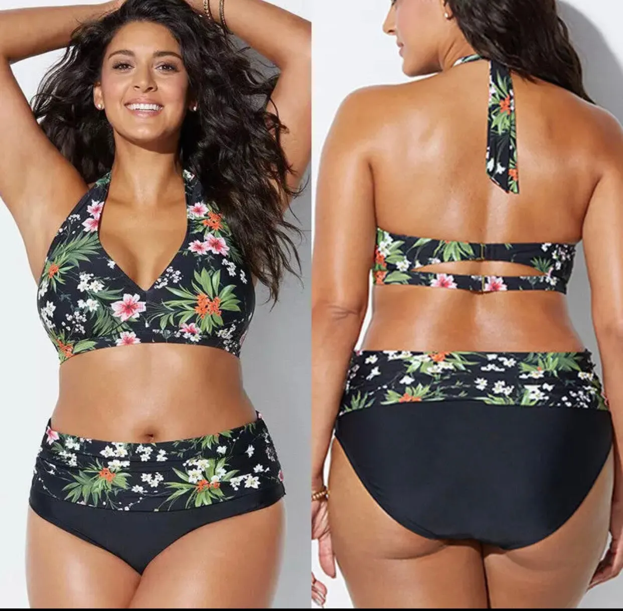 one piece off shoulder ruffled floral swimsuit