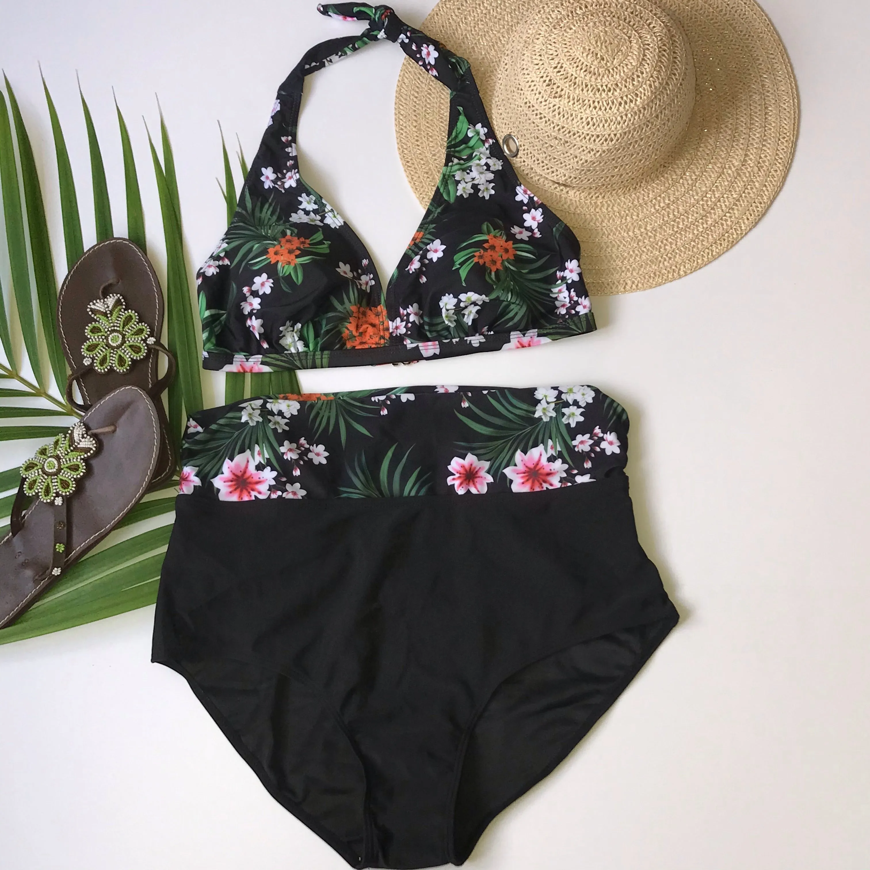 one piece off shoulder ruffled floral swimsuit