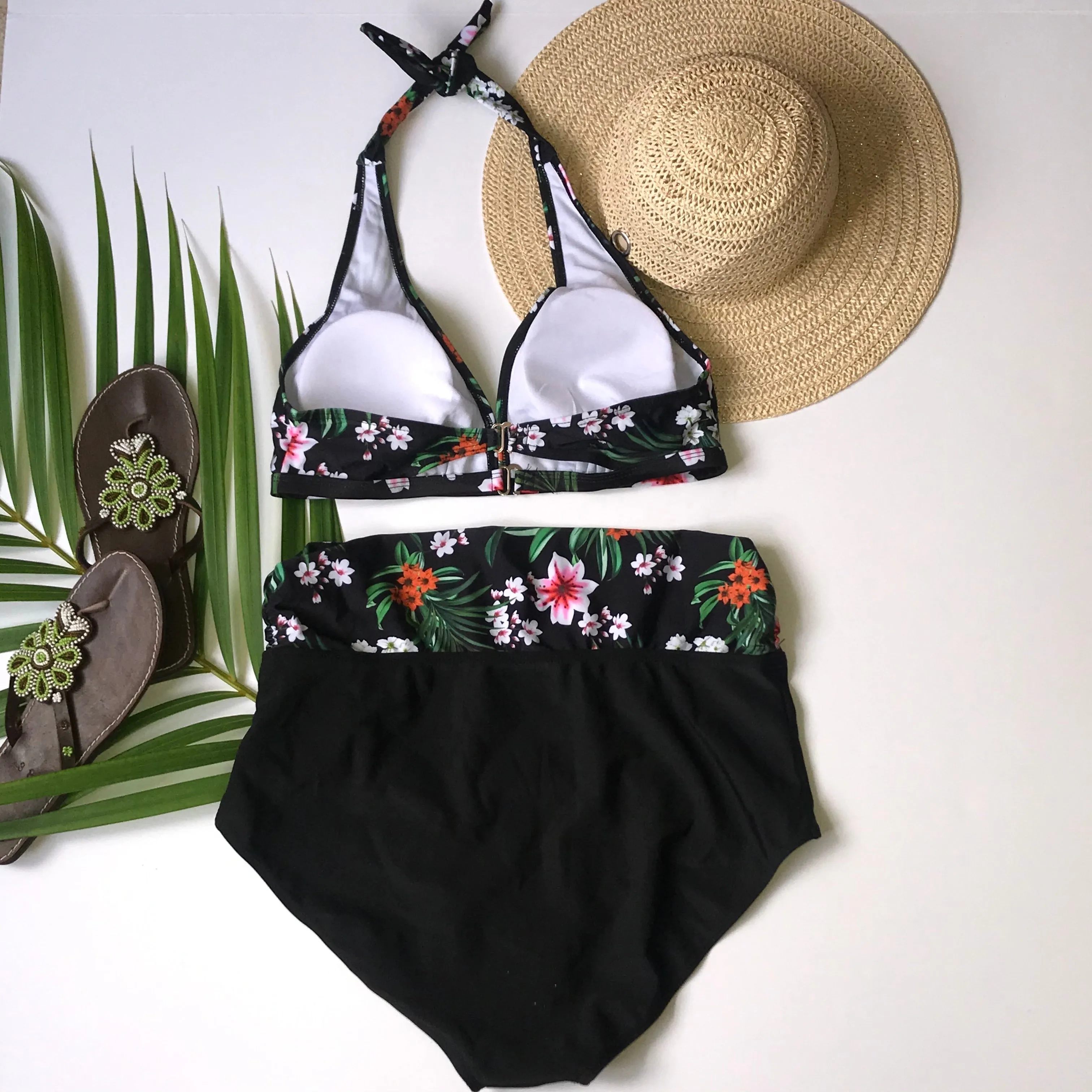 one piece off shoulder ruffled floral swimsuit