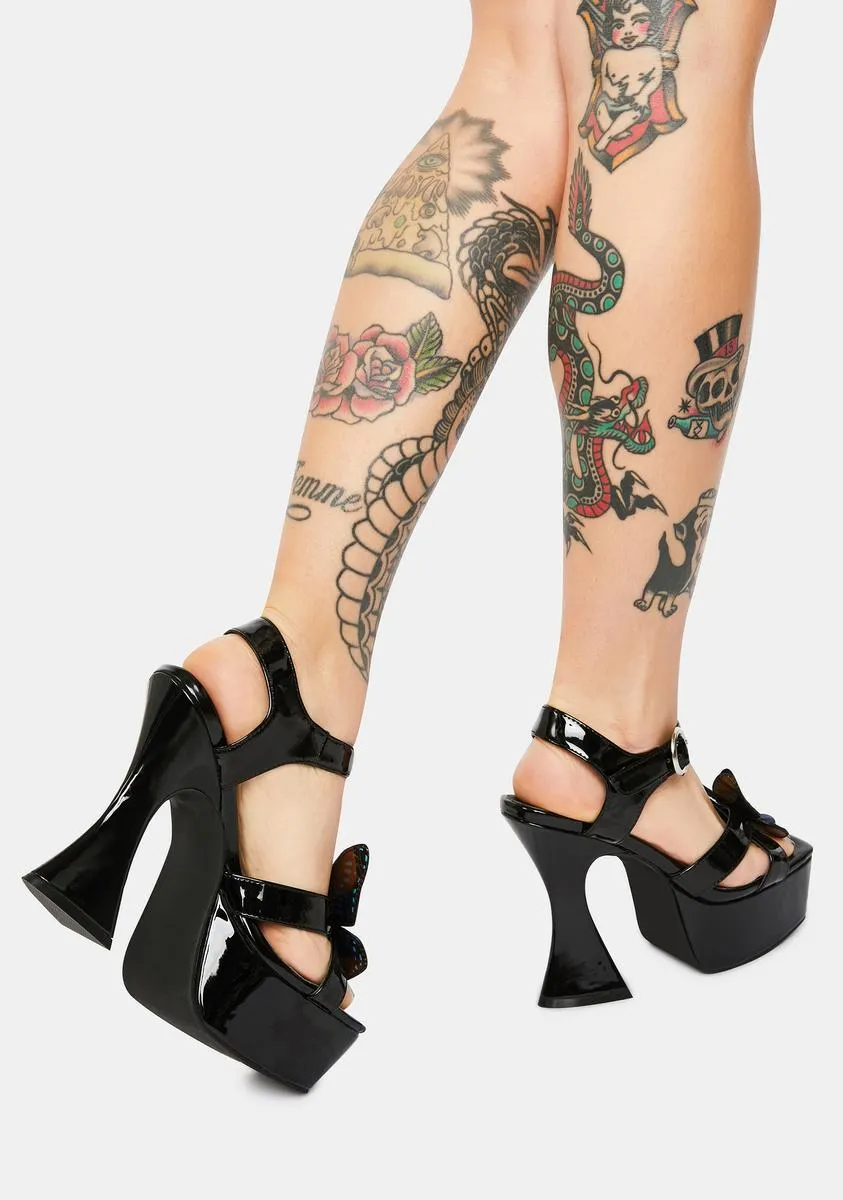 Paradise Awaits Butterfly Platform Sandals