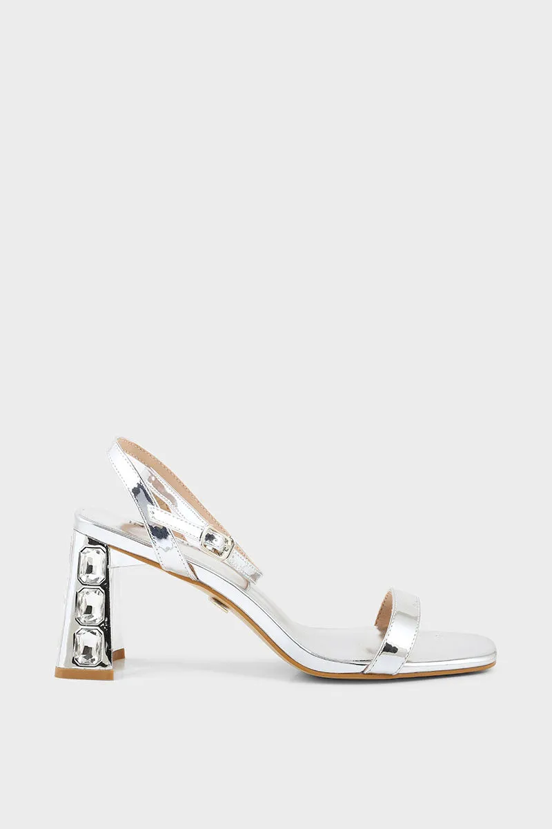 Party Wear Sandal I23713-Silver