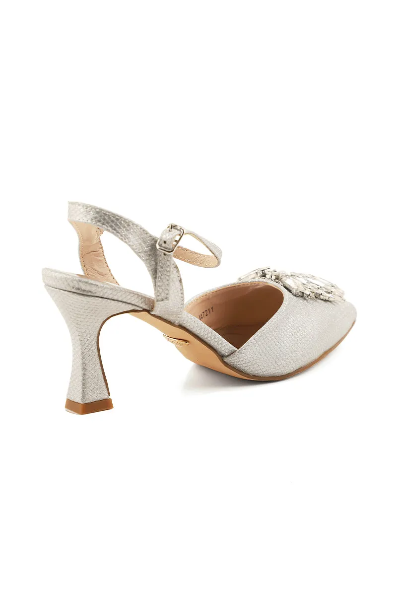Party Wear Sling Back I47211-Silver
