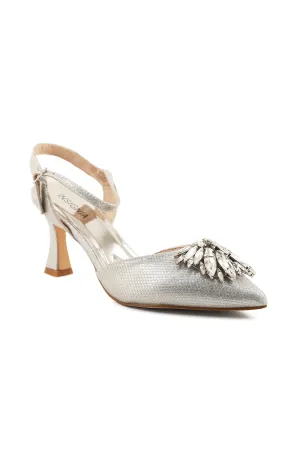 Party Wear Sling Back I47211-Silver
