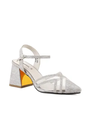 Party Wear Sling Back I47245-Silver