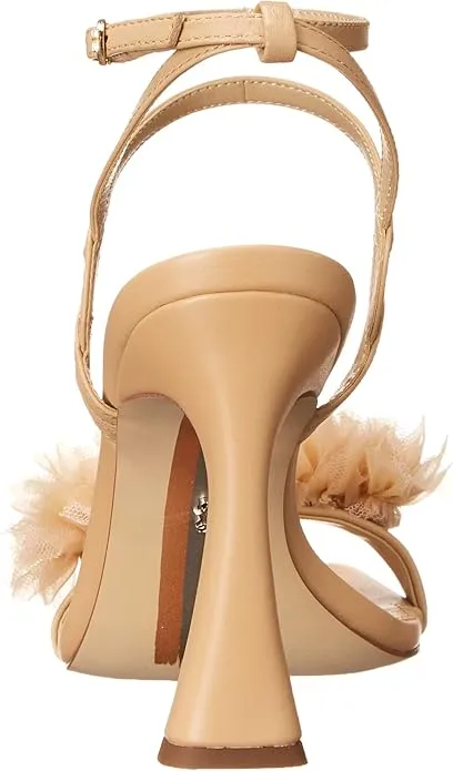 Sam Edelman Leilani Macadamia Ankle Strap Squared Open Toe Spool Heeled Sandals