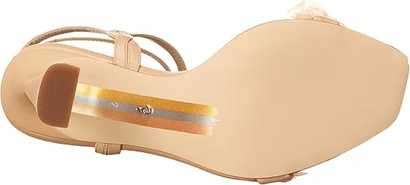 Sam Edelman Leilani Macadamia Ankle Strap Squared Open Toe Spool Heeled Sandals