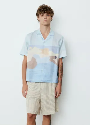 Silk Cotton Camp Collar Shirt