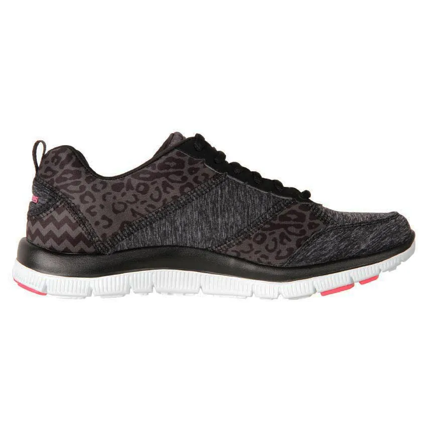 Skechers Flex Appeal Tribeca Black White Memory Foam