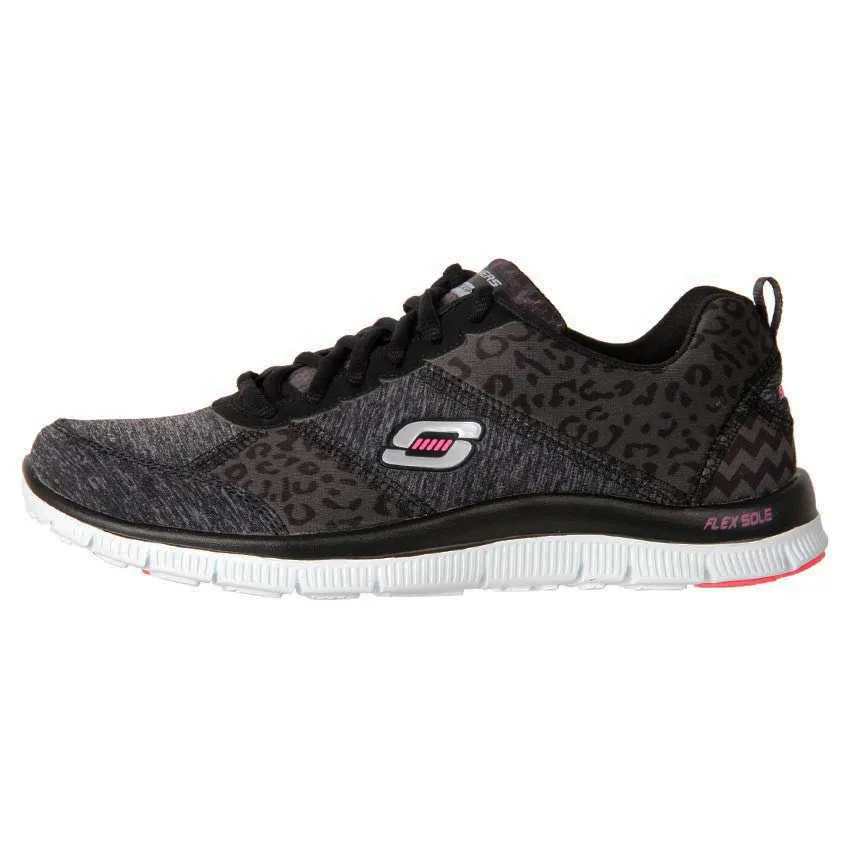 Skechers Flex Appeal Tribeca Black White Memory Foam