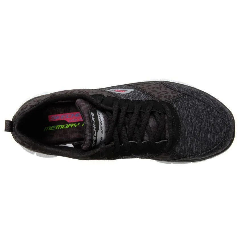 Skechers Flex Appeal Tribeca Black White Memory Foam