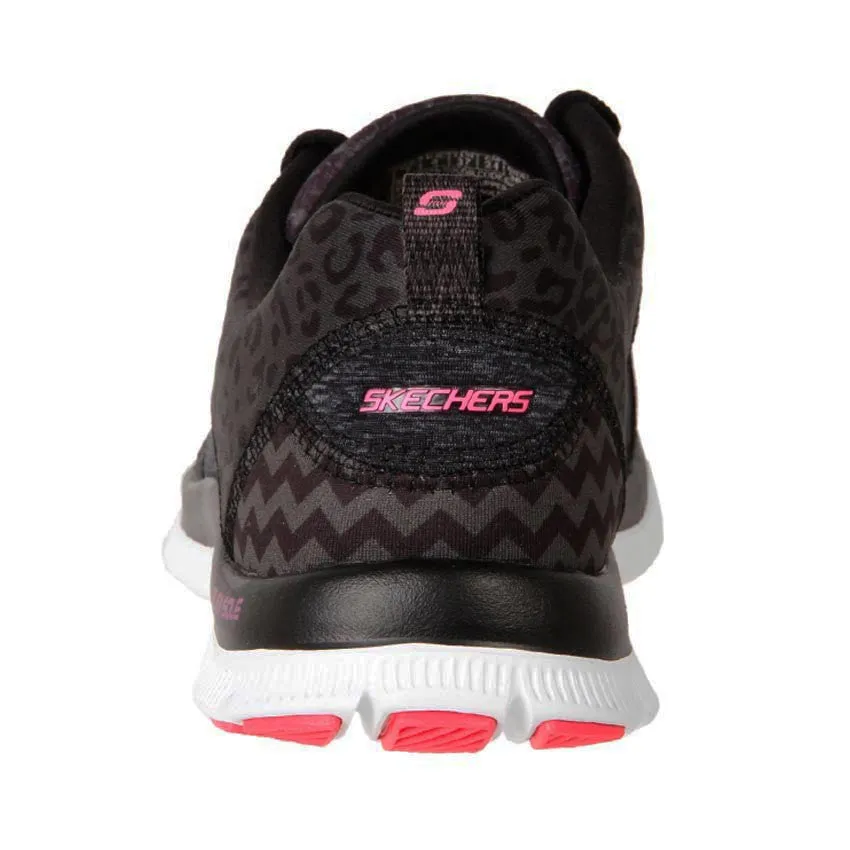 Skechers Flex Appeal Tribeca Black White Memory Foam