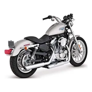 Vance & Hines 16839 Twin Slash 3 in. Slip-on Exhaust Chrome 2004-2013 Sportster