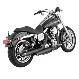 Vance & Hines 46837 Twin Slash 3 in. Slip-on Exhaust Black 1991-2016 Dyna