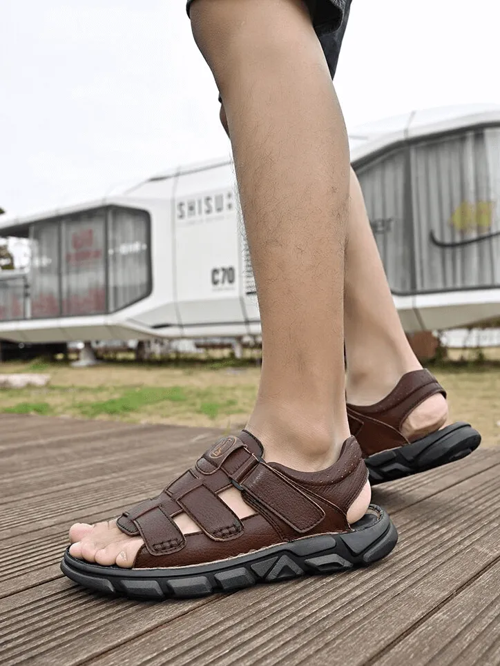 Vintage Men's Sandals With Soft Bottom / Outdoor Trekking Footwear - SF1340