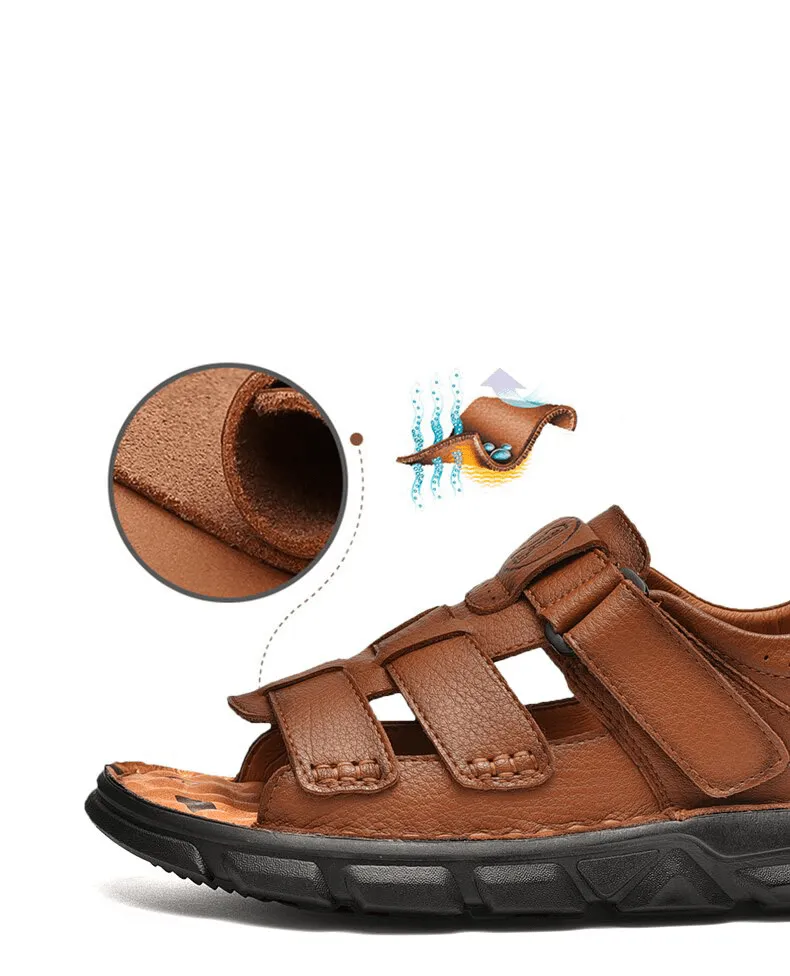 Vintage Men's Sandals With Soft Bottom / Outdoor Trekking Footwear - SF1340