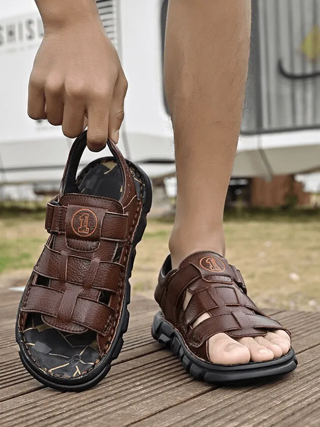 Vintage Men's Sandals With Soft Bottom / Outdoor Trekking Footwear - SF1340