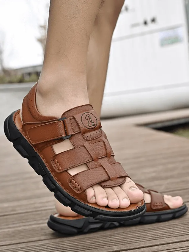 Vintage Men's Sandals With Soft Bottom / Outdoor Trekking Footwear - SF1340