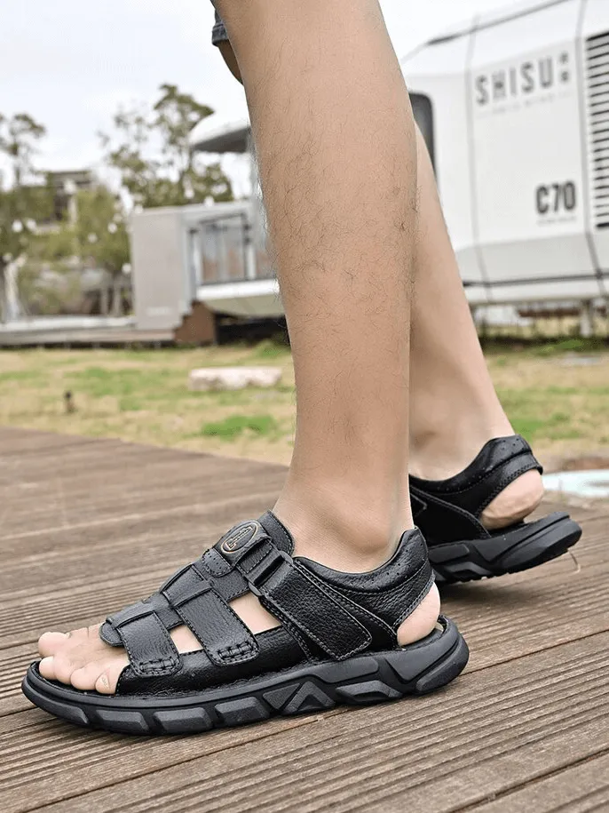 Vintage Men's Sandals With Soft Bottom / Outdoor Trekking Footwear - SF1340
