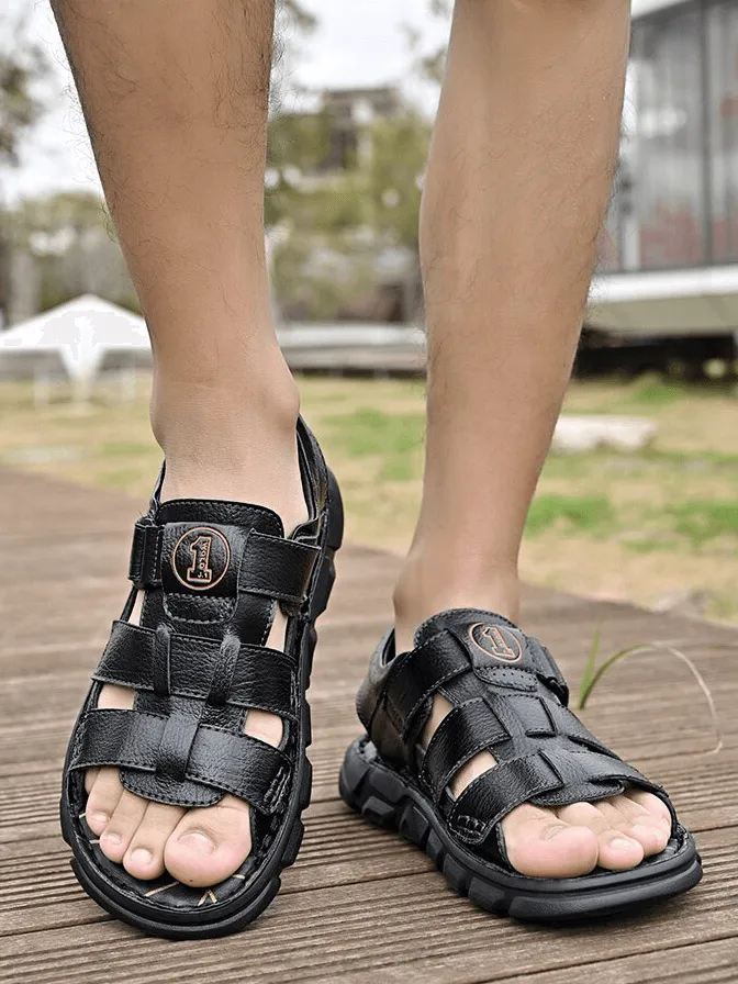 Vintage Men's Sandals With Soft Bottom / Outdoor Trekking Footwear - SF1340