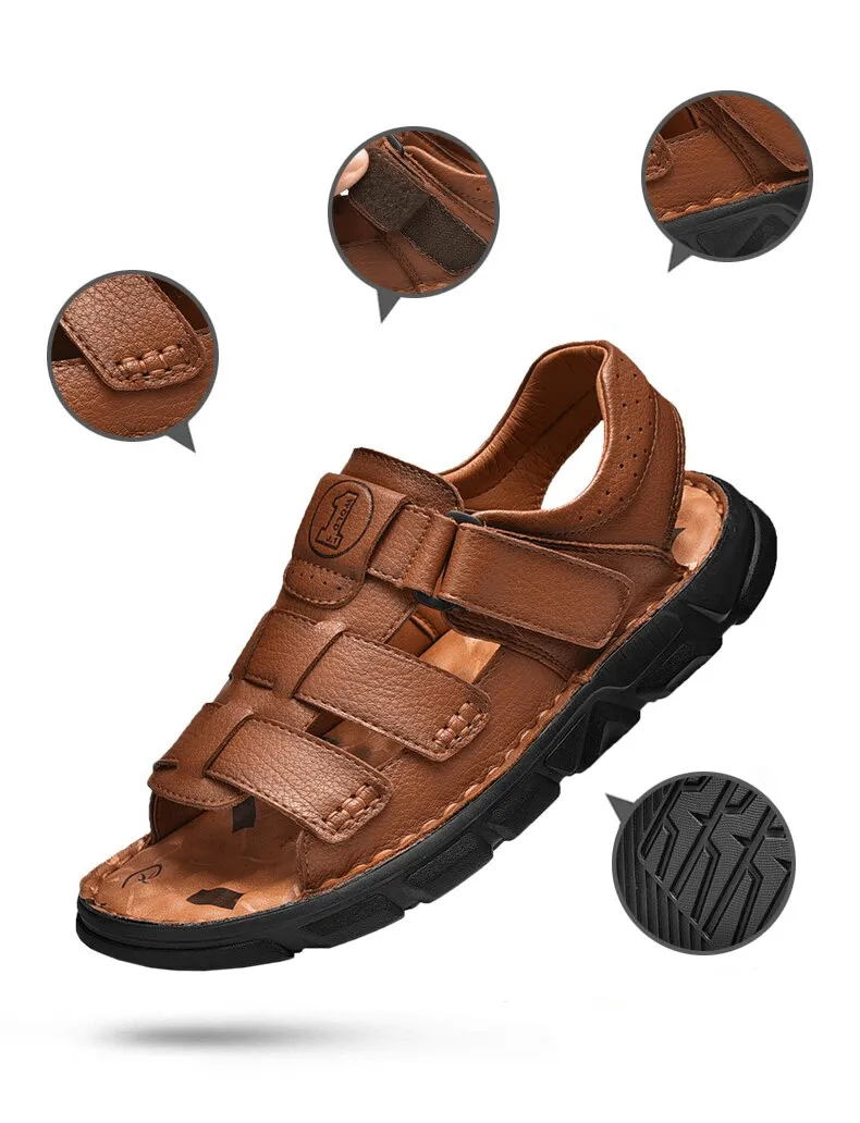 Vintage Men's Sandals With Soft Bottom / Outdoor Trekking Footwear - SF1340